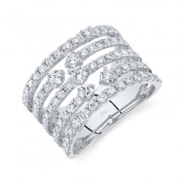 Shy Creation Diamond Ring 1-5/8 Ct Tw Round 14K White Gold