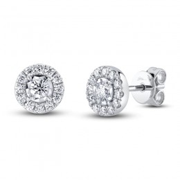 Shy Creation Diamond Stud Earrings