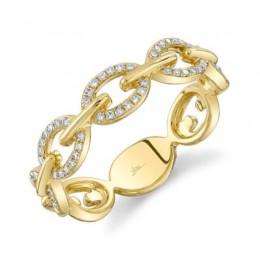 Shy Creations Earth Mined Diamond Fashion Ring In 14 Karat Yellow With 0.14Ctw Round Diamond