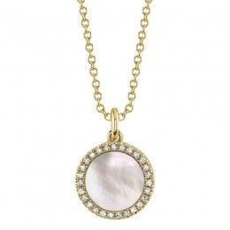 14K Yellow Gold Round Reversible Pendant