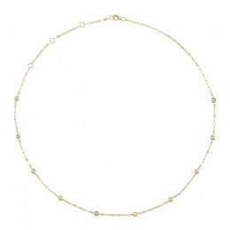 14K Yellow Gold Diamonds By The Yard Necklace