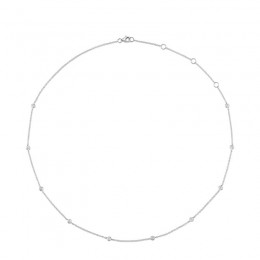 A 14K White Gold Diamonds By The Yard Chain