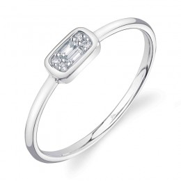 A 14K White Gold Ring Set