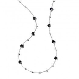 IPPOLITA Lollipop® Ball and Stone Station Necklace in hematite