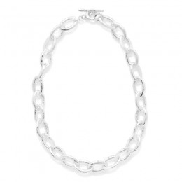 IPPOLITA Classico Mini Hammered Bastille Link Necklace in Sterling Silver