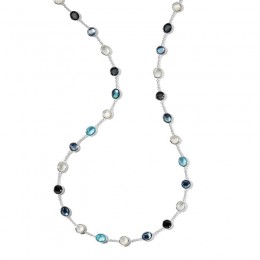 IPPOLITA Long Stone Chain Necklace in Sterling Silver