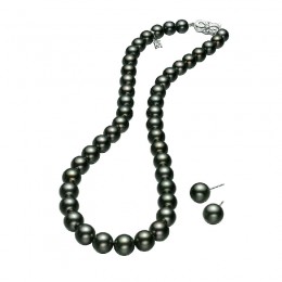 Mikimoto 18K White Gold Diamond Pearl Stud