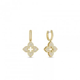 Roberto Coin Pave Venetian Princess Drop Earrings