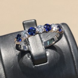 Sapphire and Diamond Band