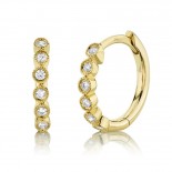 0.11ct 14k Yellow Gold Diamond Huggie Earring