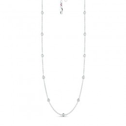 Roberto Coin 18K White Gold Diamonds By The Inch 19 Station Necklace