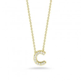 Roberto Coin Tiny Treasure 18K Yellow Gold Letter "C" Initial Necklace