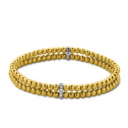 Hulchi Belluni Diamond Beaded Bracelet, 18K Yellow Gold