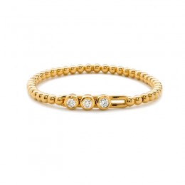 Hulchi Belluni Diamond Stretch Bracelet, 18K Yellow Gold