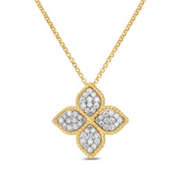 Roberto Coin Diamond Princess Flower Necklace