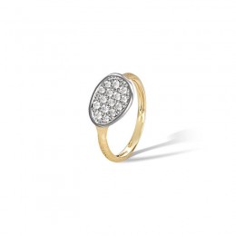 Marco Bicego Lunaria Mini Ring mit Diamond Pave Gold