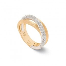 Marco Bicego Jaipur Link 18K Yellow And White Gold Diamond Ring