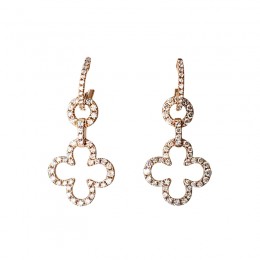 14K Rose Gold Dangle Style Earrings