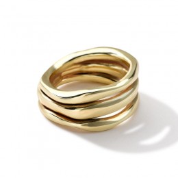 IPPOLITA Classico Smooth Squiggle Triple Band Ring in 18K Gold