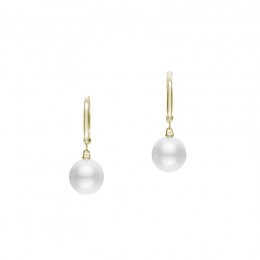 Mikimoto Earrings South Sea Pearl White 10mm A+