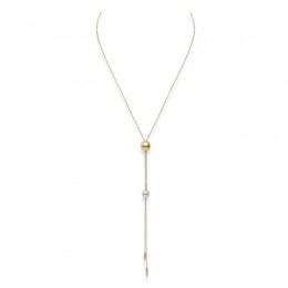 Mikimoto Pearls in Motion Akoya and Golden South Sea pendant