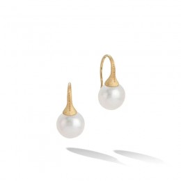 Africa Gold and Pearl Earrings