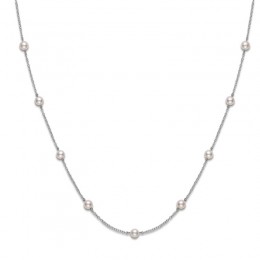 Mikimoto 18k White Gold Cultured 5.5mm A1 Grade pearl Necklace