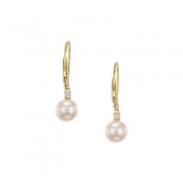 Mikimoto 18K Yellow Gold Classic Pearl Drop Earring