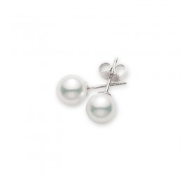 Mikimoto 7.5mm A Grade Akoya Pearl Earrings In 18ct White Gold
