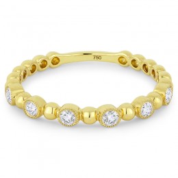 14K Yellow Gold And Diamond Ring