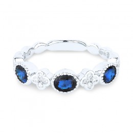 14K White Gold Arianna Collection Sapphire Ring