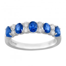 Band Style with Blue Sapphire Ring