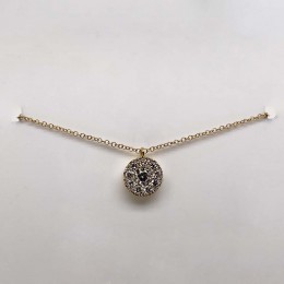 0.22Ct-Ctr(Round) 0.28Ct-Side Diamond Cluster Necklace