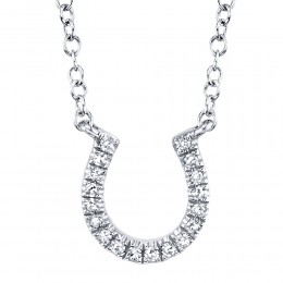 0.06Ct Diamond Horseshoe Necklace