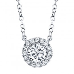 0.20Ct-Ctr(Round) 0.05Ct-Side Diamond Necklace