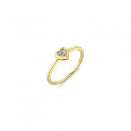 Moon & Meadow 14K Yellow Gold Bailey Diamond Heart Ring