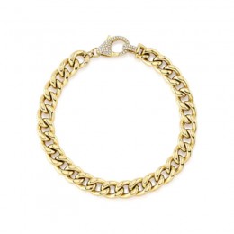 Shy Creation Diamond Bracelet 1/4 Ct Tw Round 14K Yellow Gold 7