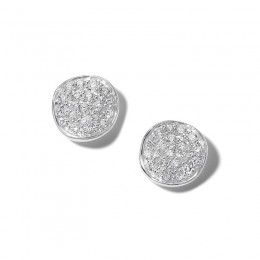 IPPOLITA Mini Flower Stud Earrings in Sterling Silver with Diamonds