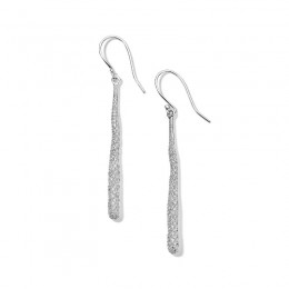 IPPOLITA PaveSquiggle Stick Earrings in Sterling Silver with Diamonds