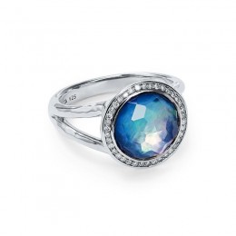 IPPOLITA Lollipop® Mini Ring in Sterling Silver with Diamonds