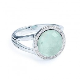 IPPOLITA Mini Ring In Sterling Silver With Diamonds