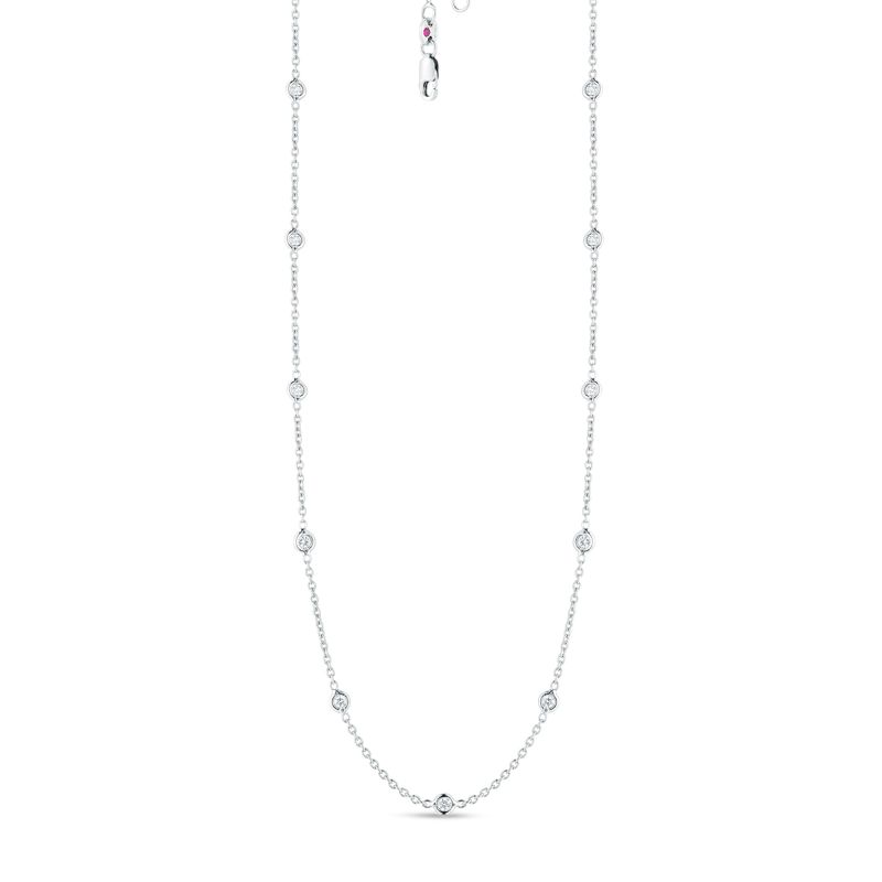 Roberto Coin 18K White Gold Diamonds By The Inch 19 Station Necklace