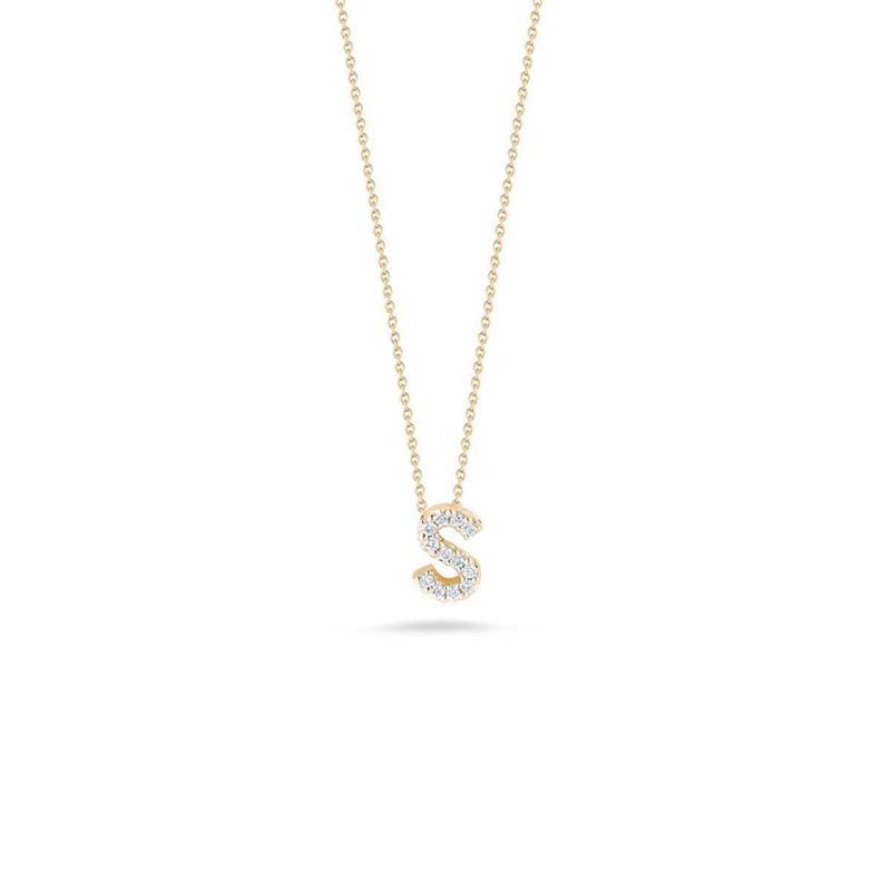 Roberto Coin Tiny Treasure 18K Yellow Gold Letter S Initial Necklace