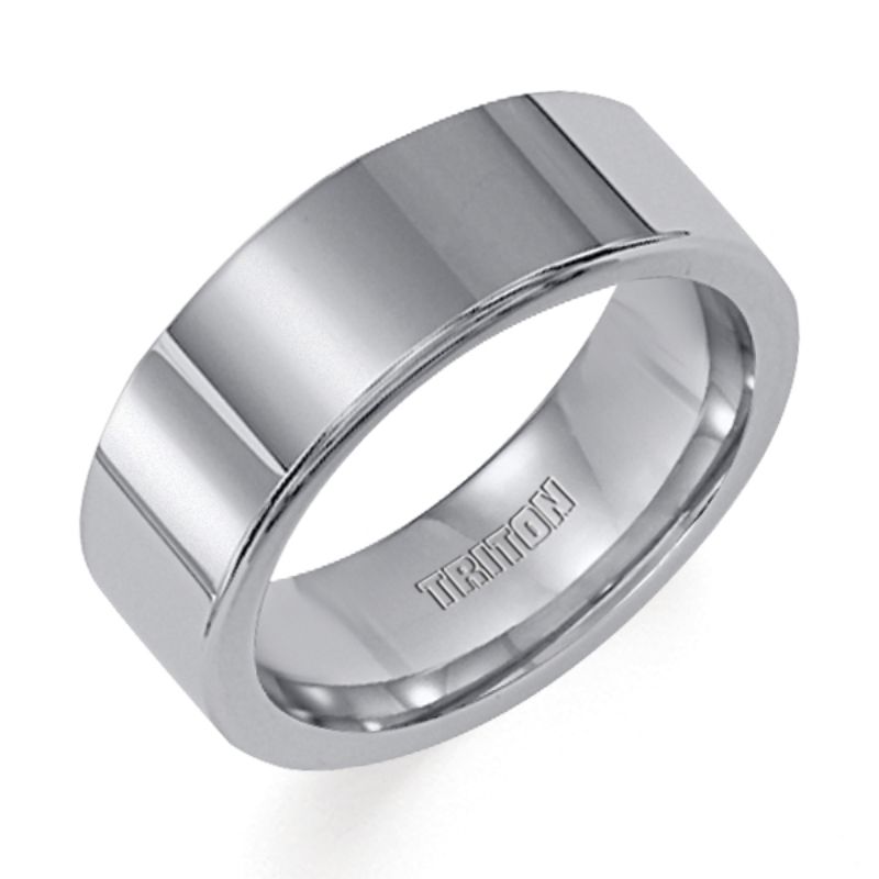 Triton 8mm Tungsten Carbide Bright Polish Comfort Fit Band