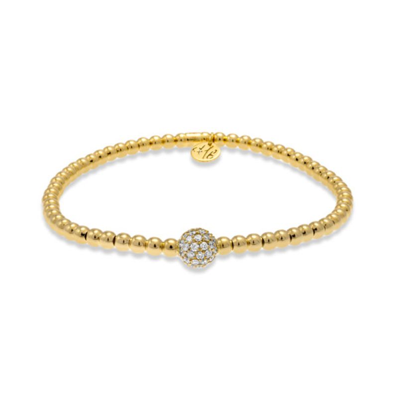 Hulchi Belluni Tresore Stretch Bracelet, 18k Yellow Gold