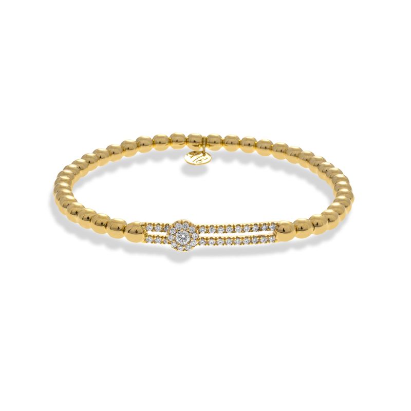 Hulchi Belluni Stretch Bracelet, 18K Yellow Gold