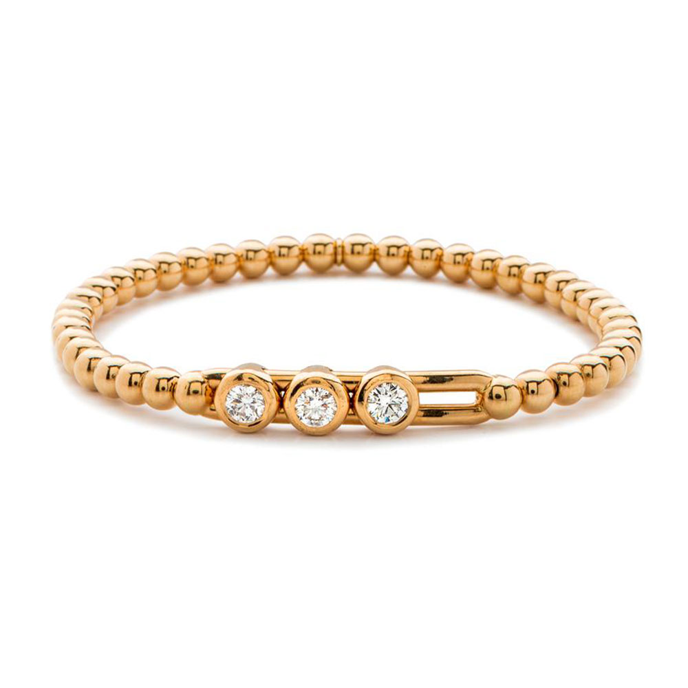 Hulchi Belluni Tresore Stretch Bracelet, 18K Rose Gold