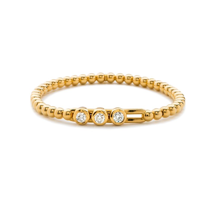 Hulchi Belluni Diamond Stretch Bracelet, 18K Yellow Gold