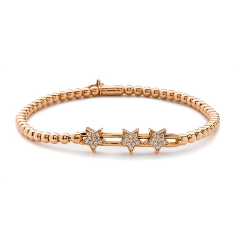Hulchi Belluni Tresore Stretch Bracelet, 18k Rose Gold