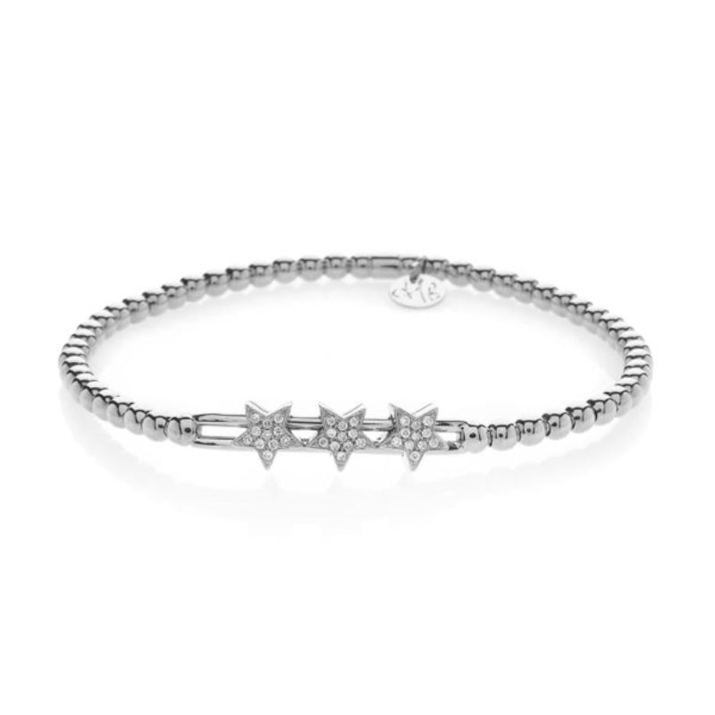 Hulchi Belluni Tresore Stretch Bracelet, 18k White Gold